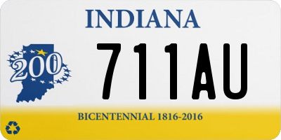 IN license plate 711AU