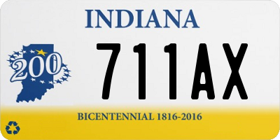IN license plate 711AX