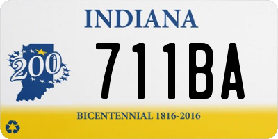 IN license plate 711BA