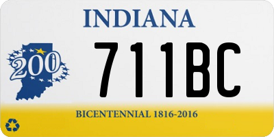 IN license plate 711BC