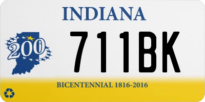 IN license plate 711BK