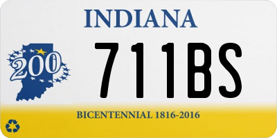 IN license plate 711BS