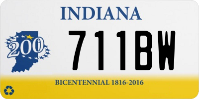 IN license plate 711BW