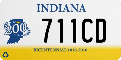 IN license plate 711CD