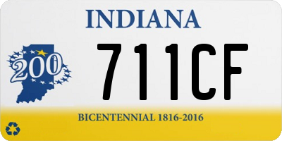 IN license plate 711CF