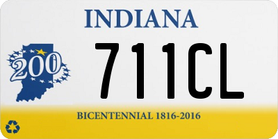 IN license plate 711CL