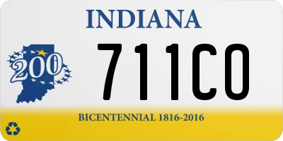 IN license plate 711CO