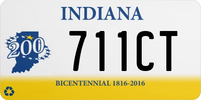 IN license plate 711CT