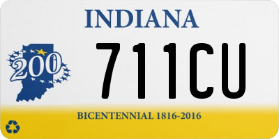 IN license plate 711CU