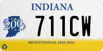 IN license plate 711CW