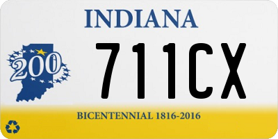 IN license plate 711CX