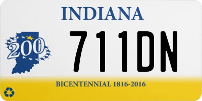 IN license plate 711DN
