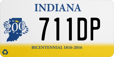 IN license plate 711DP