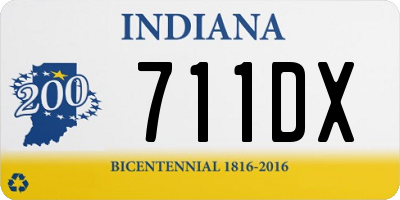 IN license plate 711DX