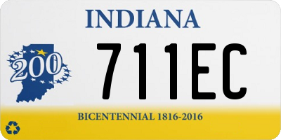 IN license plate 711EC