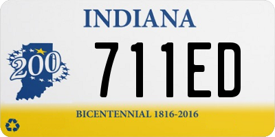 IN license plate 711ED