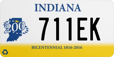 IN license plate 711EK