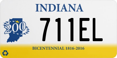 IN license plate 711EL