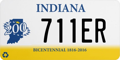 IN license plate 711ER