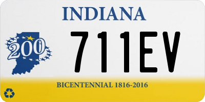 IN license plate 711EV