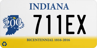 IN license plate 711EX