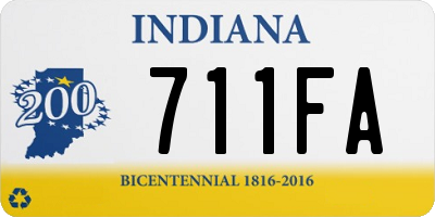 IN license plate 711FA