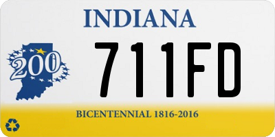 IN license plate 711FD