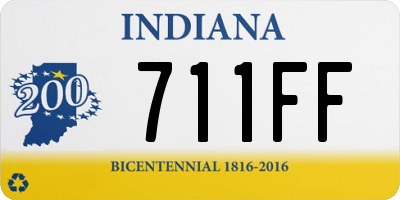 IN license plate 711FF