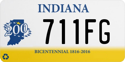 IN license plate 711FG