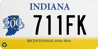 IN license plate 711FK