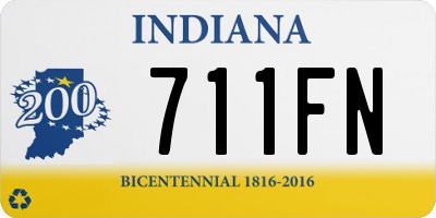 IN license plate 711FN