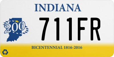 IN license plate 711FR