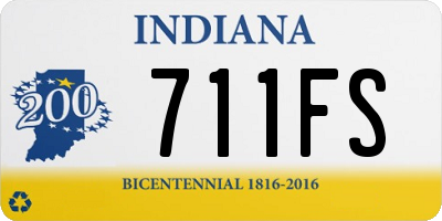 IN license plate 711FS