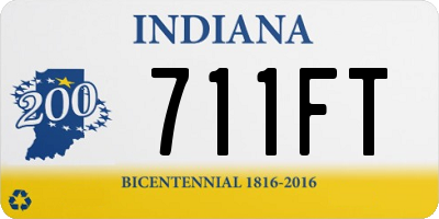 IN license plate 711FT