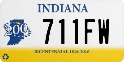 IN license plate 711FW