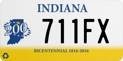 IN license plate 711FX