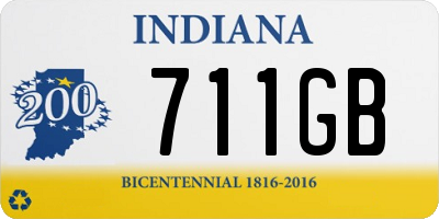 IN license plate 711GB