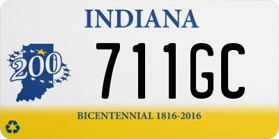 IN license plate 711GC