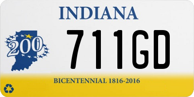 IN license plate 711GD