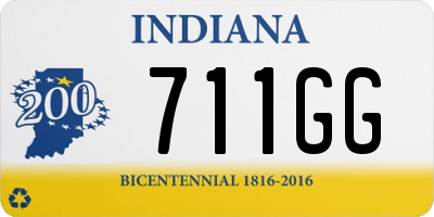 IN license plate 711GG