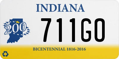 IN license plate 711GO