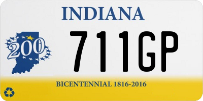 IN license plate 711GP