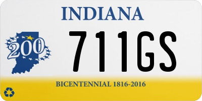 IN license plate 711GS