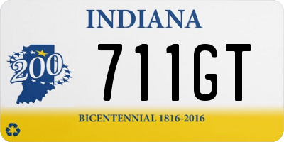 IN license plate 711GT