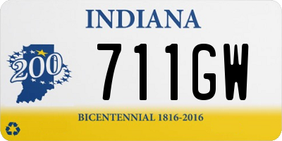 IN license plate 711GW