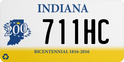IN license plate 711HC