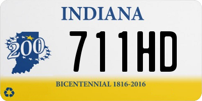 IN license plate 711HD