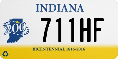 IN license plate 711HF