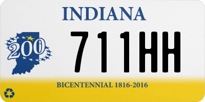 IN license plate 711HH