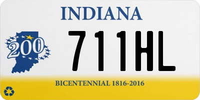 IN license plate 711HL